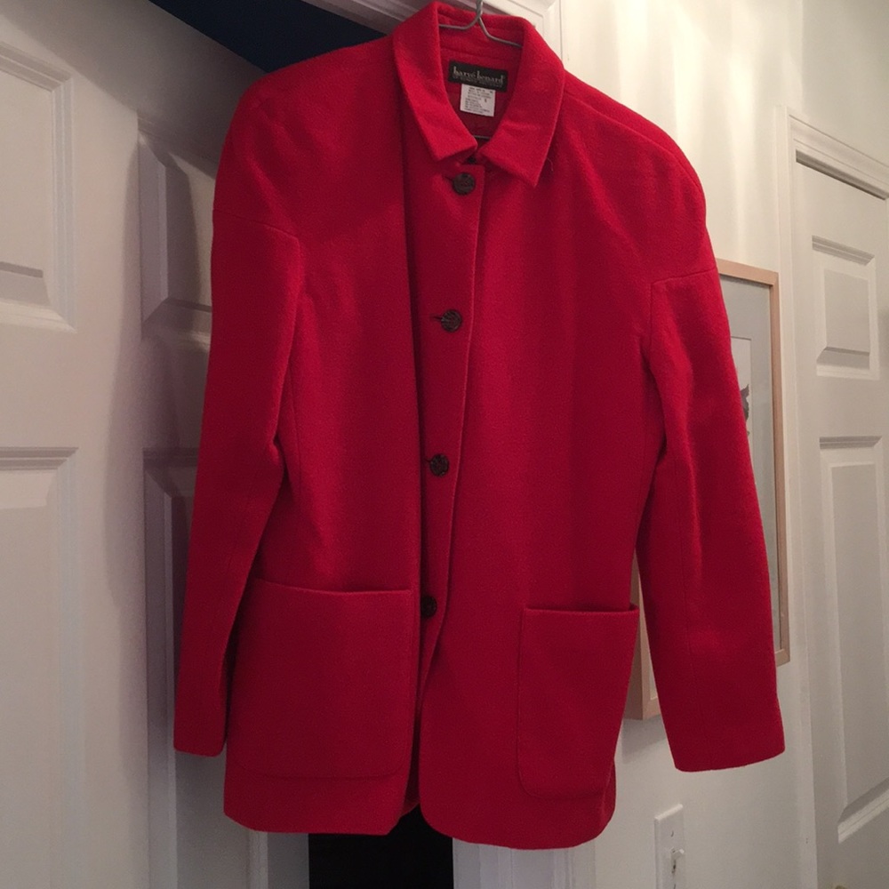 Harve Benard red wool blazer